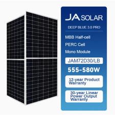 Ja Solar JAM72D30/LB 580W 575W 570W 565W Double Glass Bifacial Solar Module Panel